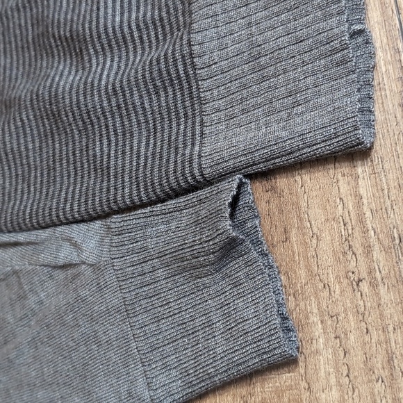 Smartwool Sparwood Crew Striped Sweater Dark Gray / Brown Size L - Picture 5 of 8